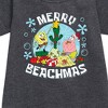 - SpongeBob SquarePants - Merry Beachmas Graphic Short Sleeve Fleece Dress - 2 of 4