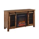 Rustic Farmhouse Fireplace TV Stand for TVs up to 55" - Saracina Home
