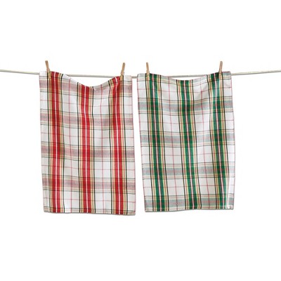 tagltd Jolly Plaid Dishtowel Set Of 2