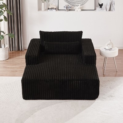 75-Inch Corduroy Upholstered Sofa Lounger - Ready to Use, Soft Modern Sleeper for Indoor Living & Bedroom