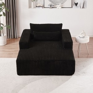 75-Inch Corduroy Upholstered Sofa Lounger - Ready to Use, Soft Modern Sleeper for Indoor Living & Bedroom - 1 of 4