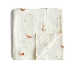 Mushie Organic Cotton Muslin Swaddle Blanket - 1 of 4