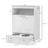 Kumasinova Pet Feeder Station Storage Cabinet with Open Shelf,Dog Food Storage Container with Dog Raised Bowls and Hanger - 3 of 4