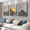 3pcs Set of Wooden Framed Canvas Art - Modern Minimalist Mountain, Waterproof Bohemian Wall Decor for Bedroom, Living Room - 3 of 4