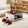 Tangkula 31" Wooden Square Coffee Table w/Storage Shelf Open Compartment for Living Room - 4 of 4