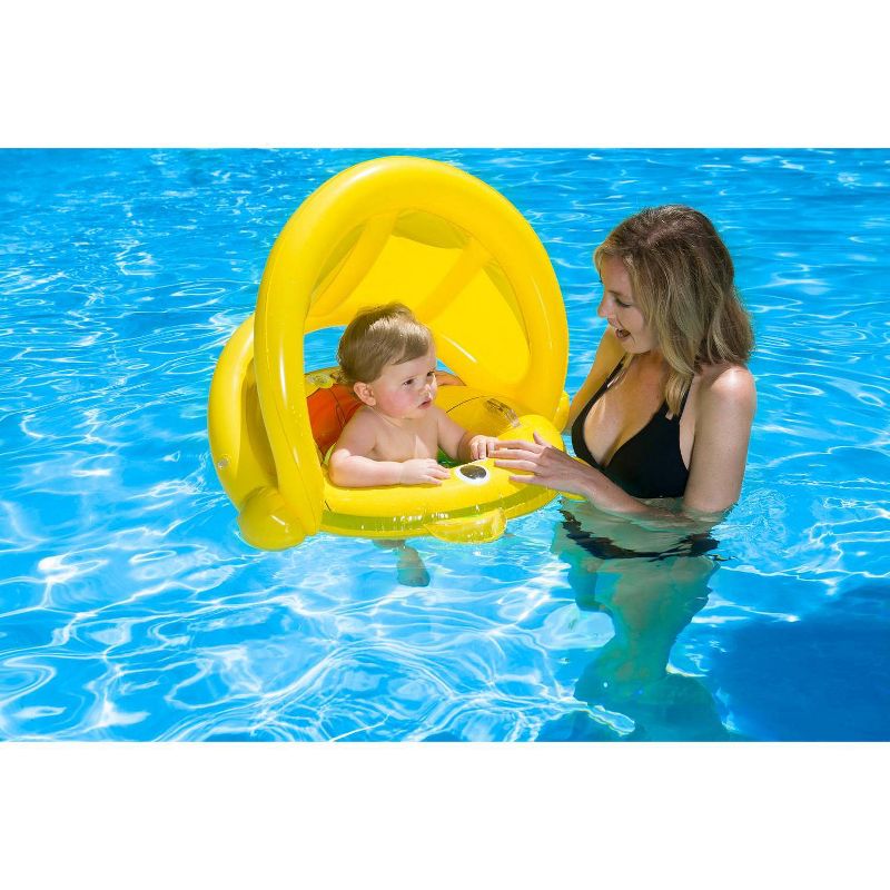 Poolmaster Swimming Pool Float Baby Bear Rider with Sun Protection, 3 of 6