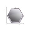HomeRoots 8" Silver Hexagon Steel Framed Accent Mirror - 3 of 4