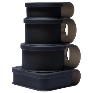 Silipint: Silicone Go Go Bowls: Set Of 4: Smoke - Sizes: 10, 20, 30 oz - 1 of 4