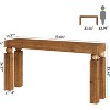 Lantine 59-Inch Solid Wood Console Table for Entryway, Narrow Farmhouse Sofa Table Behind Couch for Entrance, Foyer, Living Room - 3 of 4
