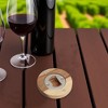 Unique Bargains Bottle Opener Magnetic Acacia-Wood Round Magnet Wood Brown 2.56"x0.51" 1 Pcs - 2 of 4