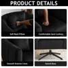 Karl Home Metal Leg Velvet Swivel Chair - 3 of 4