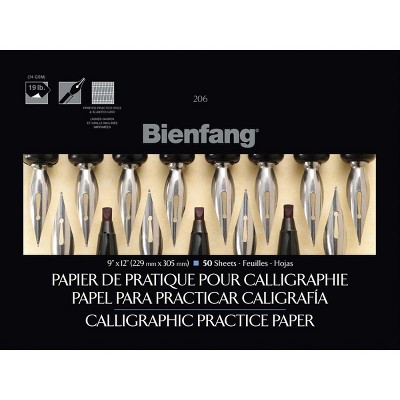 Bienfang Calligraphic Practice Paper Pad 9"X12"-50 Sheets