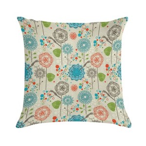 Retro Garden Pillow Covers 18x18 Decorative Throw Pillows Soft Square Cushion Covers for Couch Sofa Bedroom - 1 of 1
