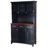 Buffet with 2 Door Hutch Wood/Black/Cherry - Home Styles - 2 of 4
