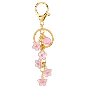 Unique Bargains  Metal Small Beautiful Personalized Flower Keychain for Handbag Purse - 1 of 4