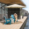 FONTOI 360° Rotation Outdoor Umbrella with Crank Handle, Rectangular Market Umbrella with 8 Ribs for Patio, Backyard, Beige, 114.17"*81.49"*114.17" - 2 of 3