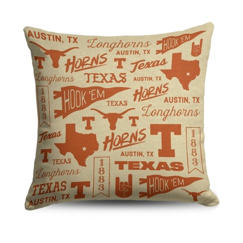 NCAA Texas Longhorns Mapping Woven Pillow - image 1 of 4