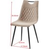 Seat Chair and Metal Leg, Set of 4, Dining Chair, Coffee Chair - 2 of 4
