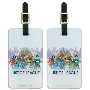 Justice League Hall Of Justice Luggage ID Tags Set of 2 - 1 of 4