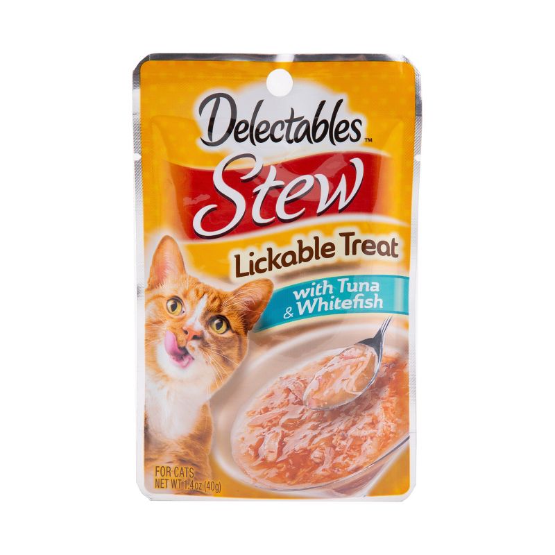 Delectables Stew with Tuna and Whitefish Flavor Lickable Cat Treats - 1.4oz, 1 of 5