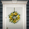24" Artificial Woven Branch Base Spring Wreath with Daisies, Sunflowers and Lemons - National Tree Company - 2 of 3
