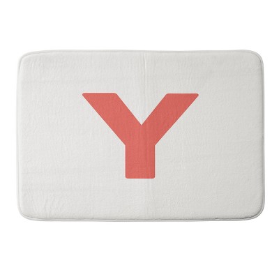 Deny Designs April Lane Art Block Monogram Memory Foam Bath Mat
