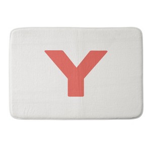 Deny Designs April Lane Art Block Monogram Memory Foam Bath Mat - 1 of 4