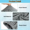 Unique Bargains Elastic Living Room Bedroom Leaf Pattern Square Foot Stool Cover - 3 of 4