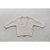 MyKids-USA Baby Crochet Kint Pattern Solid Color V-Neck Single Breasted Cardigan - 4 of 4