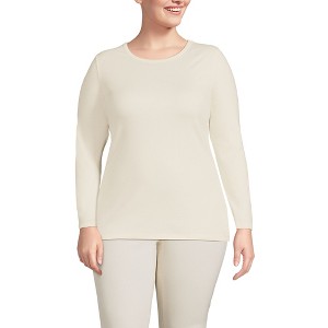 Lands' End Women's Cotton Rib T-shirt - 1 of 3