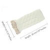 Unique Bargains Pair Women's Winter Lace Trim Fingerless Thumbhole Stretchy Knitted Gloves - 3 of 4