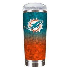 NFL Miami Dolphins 18oz Geometric Travel Tumbler - 1 of 3