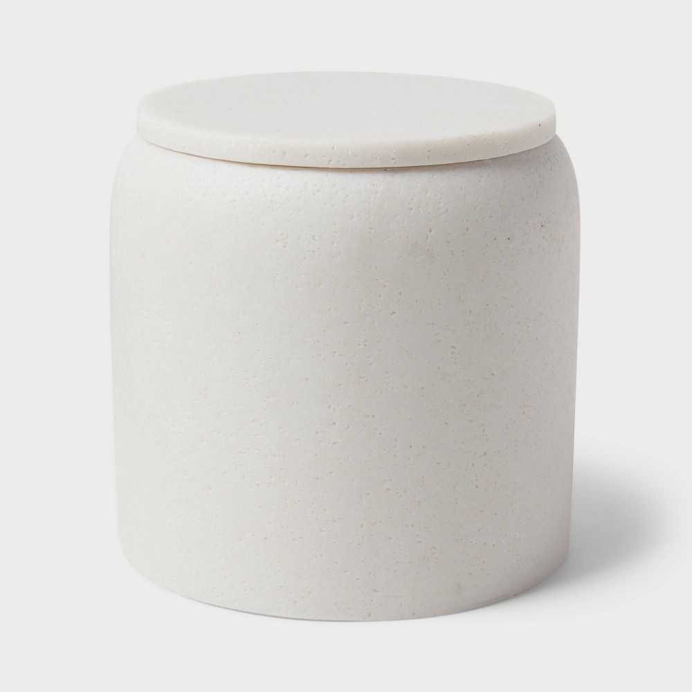 Photos - Other Bathroom Accessories Concrete Resin Collection Covered Jar - Threshold™