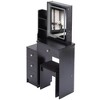 CAVINAS 29.2" Black Vanity Desk Stylish Aesthetic Room Decor Extra Large Right Sliding Mirror Vanity Mirror for Bedroom - 2 of 4