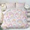 Rainbow Comforter Set for Girls Pink and Yellow Rainbow Star Comforter 3 Piece with 2 Pillow Shams(1 Comforter and 2 Pillow Shams) Full - 4 of 4