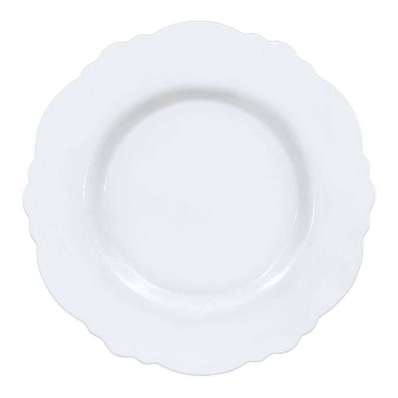 Smarty Had A Party 7.5" Solid White Round Blossom Disposable Plastic Appetizer/Salad Plates (120 Plates), 1 of 3