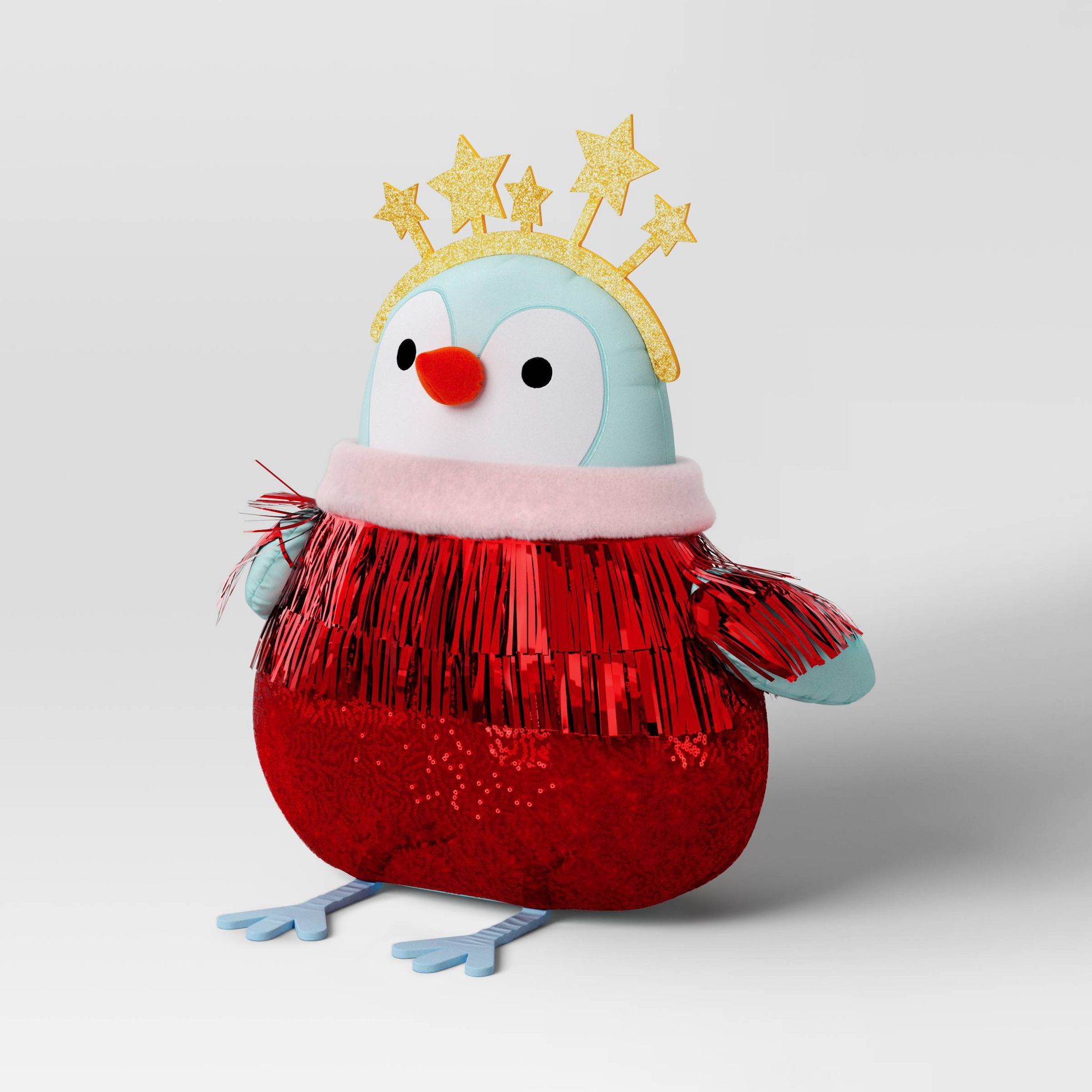 Christmas Featherly Friends Pillow Red Tinsel - Wondershop™