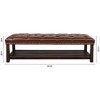 Grungis Storage Benches with Nailhead Trim and Shelf,Tufted Upholstered Storage Ottoman,Storage Ottoman Benches for Living Room,Bedroom - 3 of 4