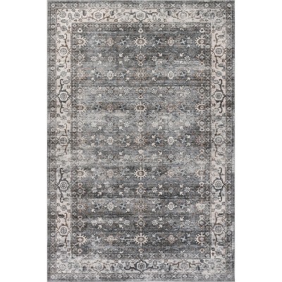 Nuloom Rania Spill Proof Treated Medallion Pet Friendly Premium Machine Washable Area Rug