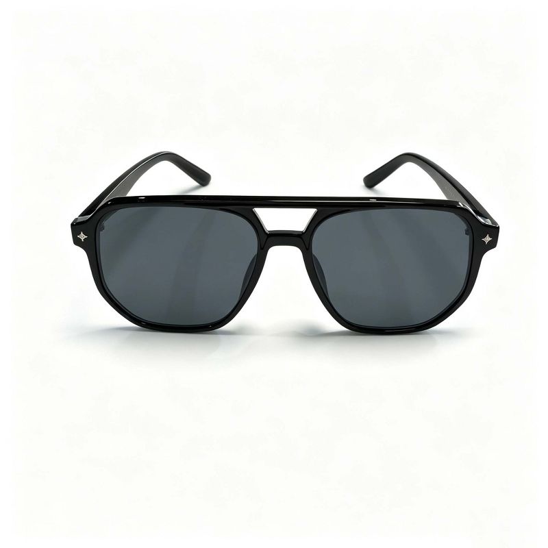 Cherie Code Unisex Retro-Inspired Aviator Sunglasses, UV400, Black