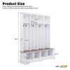 KTMBDW 3-in-1 Hall Tree with Shoe Storage Bench, Multi-Purpose Home Organizer, Entryway Solution with Seating and Hooks - 4 of 4