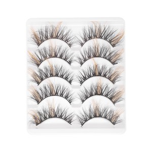 Unique Bargains 3D Mix Color False Eyelashes 5 Pair - 1 of 4