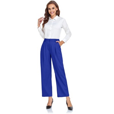 Women's High Waisted Pants Wear to Work Casual Sport Wide Leg Trousers for Women