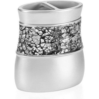 Creative Scents Silver Mosaic Toilet Bowl Brush With Holder : Target