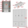 FUFU&GAGA Minimalism Wood - Grain Wardrobe Armoire with Ample Storage - 6 - Door Closet for Bedroom Organization - 3 of 4
