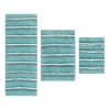 Home Weavers Glamour Collection 100% Polyester Microfiber Bathroom Rug, Non Slip Bath Mat Water Absorbent Soft Microfiber Shaggy Mat Machine Washable - 2 of 4
