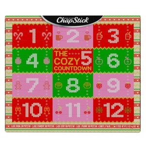 ChapStick Cozy Countdown Holiday Lip Balms 12-Pack, Advent Calendar - 1 of 4