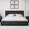 Bed Frame with Headboard, Platform Bed Frame with 4 Storage Drawers and Charge Station, Solid Metal Slats Support, Noise Free - 2 of 4