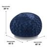 CAVINAS Faux Fur Bean Bag Chair, 4Foot Cozy and Stretchable Fabric Lounger for Children and Adults, Filled with Shredded and Memory Foam - 3 of 4