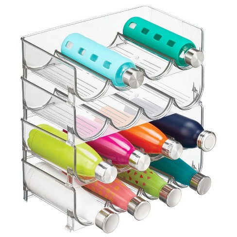 mDesign Water Bottle Organizer Rack, 4-Pack - Food Fanatic